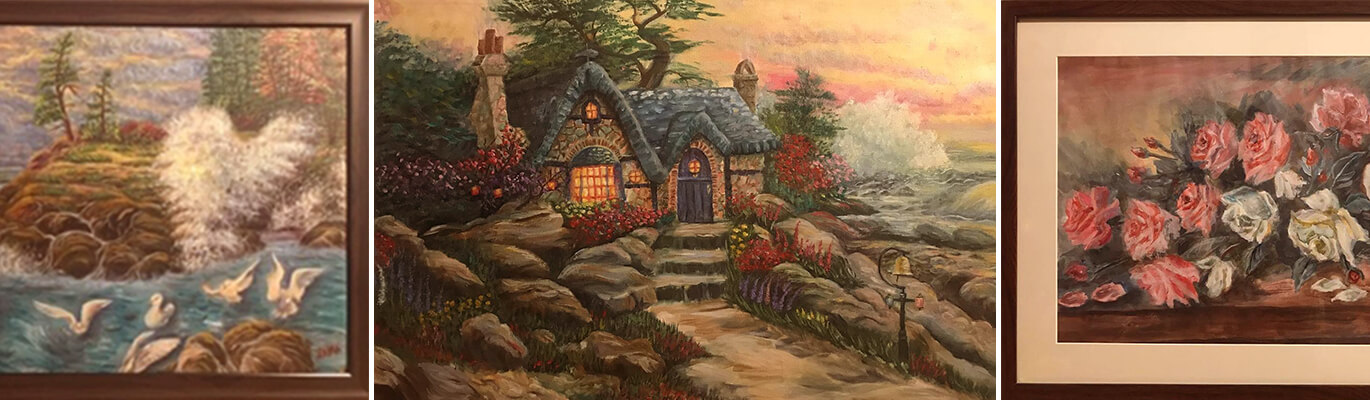 Sam Paints In Oil