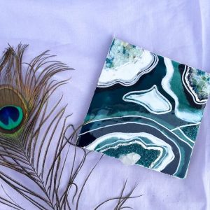 Green canvas art