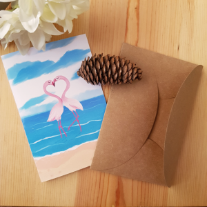 hug me flamingo card