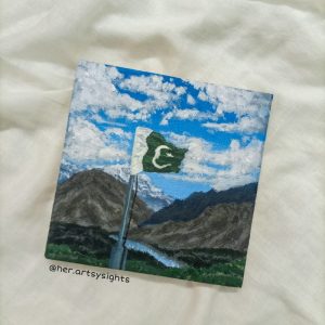 Acrylic Painting (Pakistani Flag)