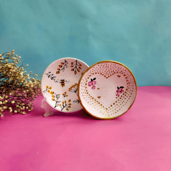 Set of Beautiful Hand-Painted Plates