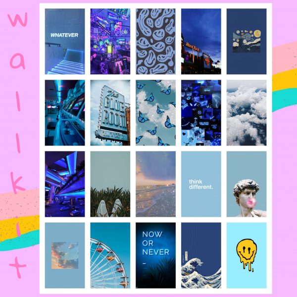 Blue Aesthetic Wall Kit