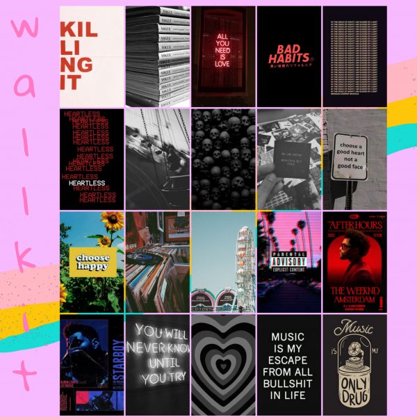 Black Aesthetic Wall Kit (20 Posters)