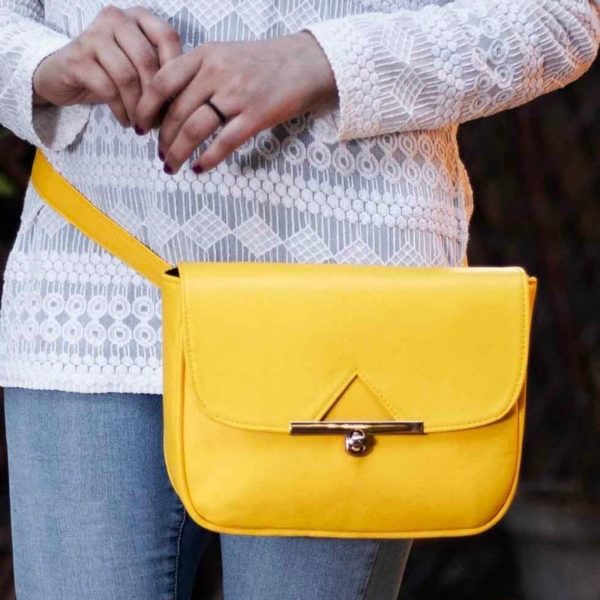 Yellow Baguette Belt Bag