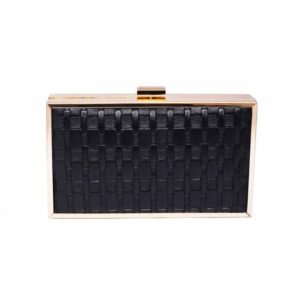 Black Minaudiere Clutch Bag