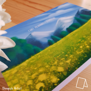 greeting card and an optional envelope.