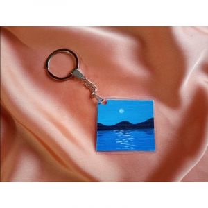Mini Painted Keychain (Mountains)