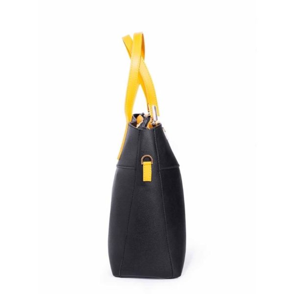 Black Double Strap Tote Bag