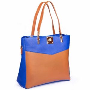 Two-Tone Double Strap Tote Bag