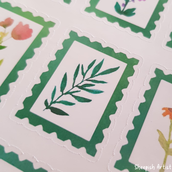 postage flower stamps 2