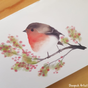 Robin Bird Greeting Card – Printed