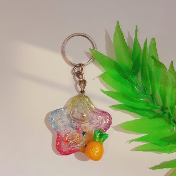 Resin Shaker Keychain - Star