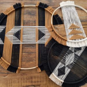 Oak Macrame-Hoops-Wall-decor