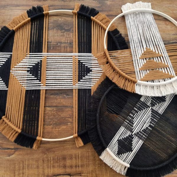 Oak Macrame-Hoops-Wall-decor