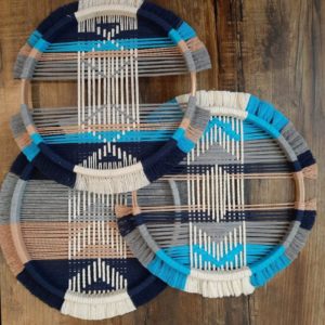 Azure Macrame-Hoops-Wall-decor