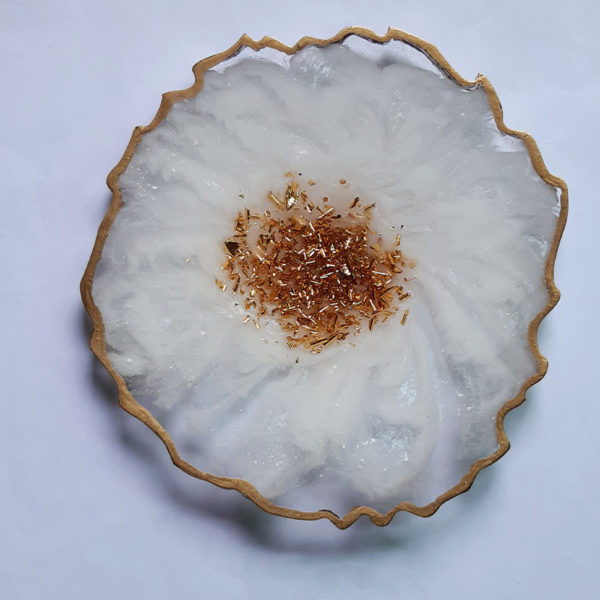 Resin Coaster - Crystal White