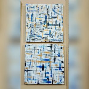 8×8 textured work canvases