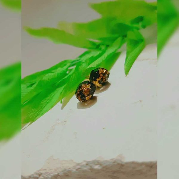 handmade black studs
