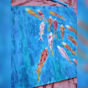 Koi fish painting