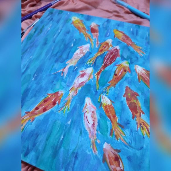 Koi fish painting