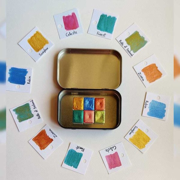 Handmade Watercolors with Swatch cards
