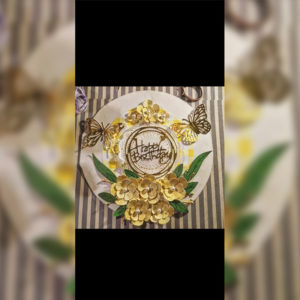 Handmade Golden Birthday Card