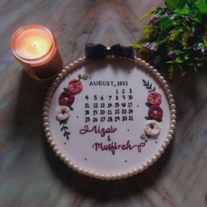 Couple Name plus Calendar Hoop